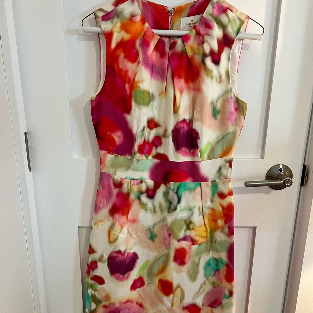 Size 4 Kate Spade cocktail dress. Worn once. Lovely and colorful.